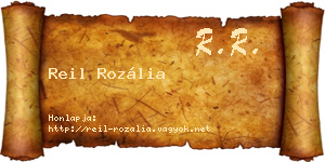 Reil Rozália névjegykártya